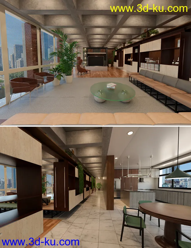 Tesla3dcorp Open Apartment模型的图片1