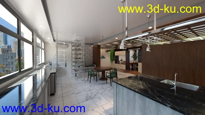 Tesla3dcorp Open Apartment模型的图片5
