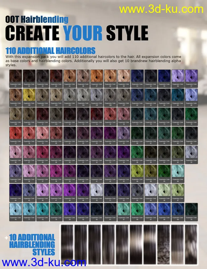 Texture Expansion for Chunky Pigtails模型的图片2