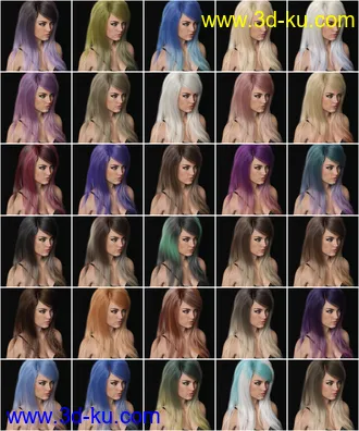 3D打印模型Texture Expansion for Swept Bangs Hair的图片