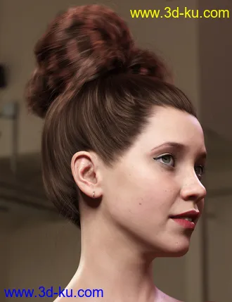 3D打印模型Texture Expansion for Top Updo Hair的图片