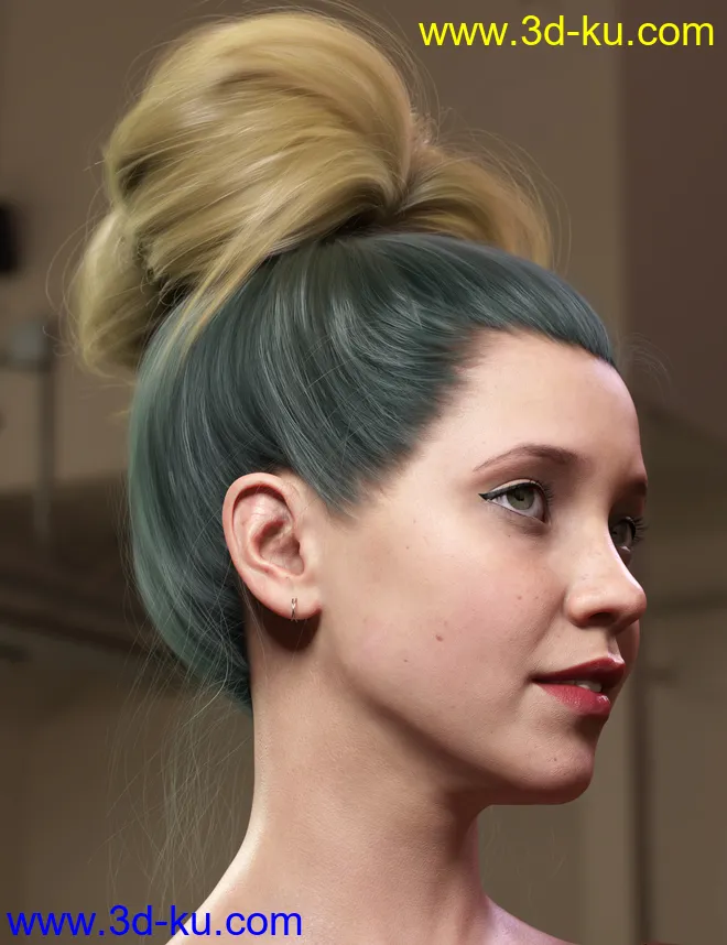 Texture Expansion for Top Updo Hair模型的图片3