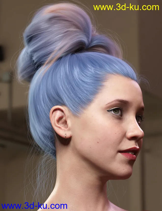 Texture Expansion for Top Updo Hair模型的图片5