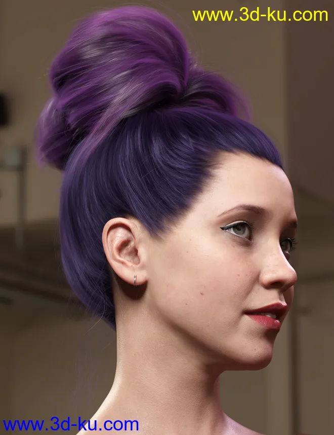 Texture Expansion for Top Updo Hair模型的图片6