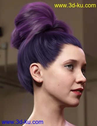 3D打印模型Texture Expansion for Top Updo Hair的图片