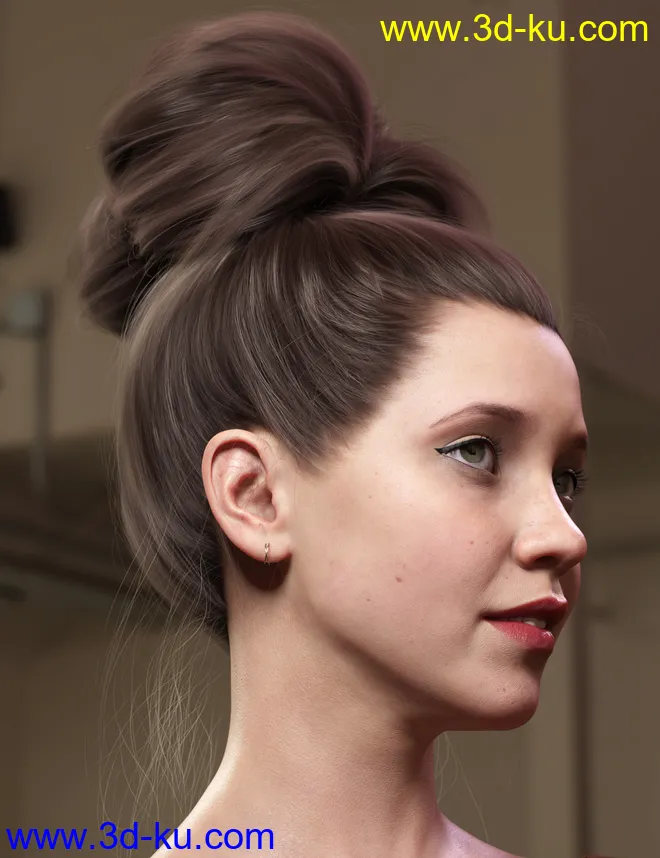 Texture Expansion for Top Updo Hair模型的图片9