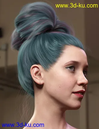 3D打印模型Texture Expansion for Top Updo Hair的图片