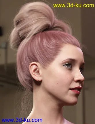 3D打印模型Texture Expansion for Top Updo Hair的图片