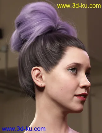 3D打印模型Texture Expansion for Top Updo Hair的图片