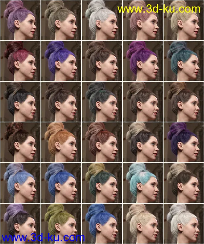 Texture Expansion for Top Updo Hair模型的图片17