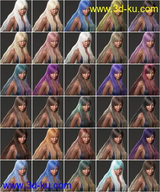 3D打印模型Texture Expansion for Turbulent Long Hair的图片