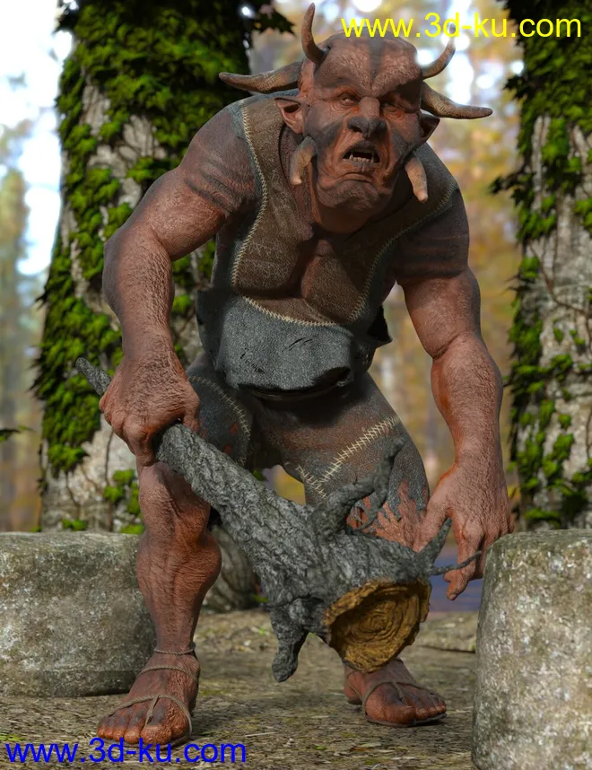 The Giant Hornjal HD for Genesis 8 Male模型的图片1