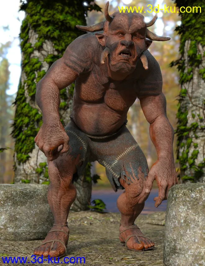 The Giant Hornjal HD for Genesis 8 Male模型的图片3