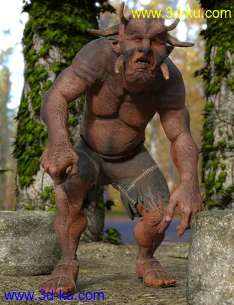 3D打印模型The Giant Hornjal HD for Genesis 8 Male的图片