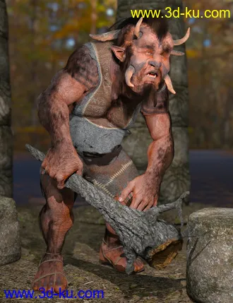 3D打印模型The Giant Hornjal HD for Genesis 8 Male的图片