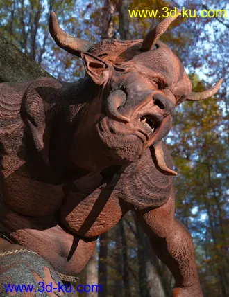 3D打印模型The Giant Hornjal HD for Genesis 8 Male的图片