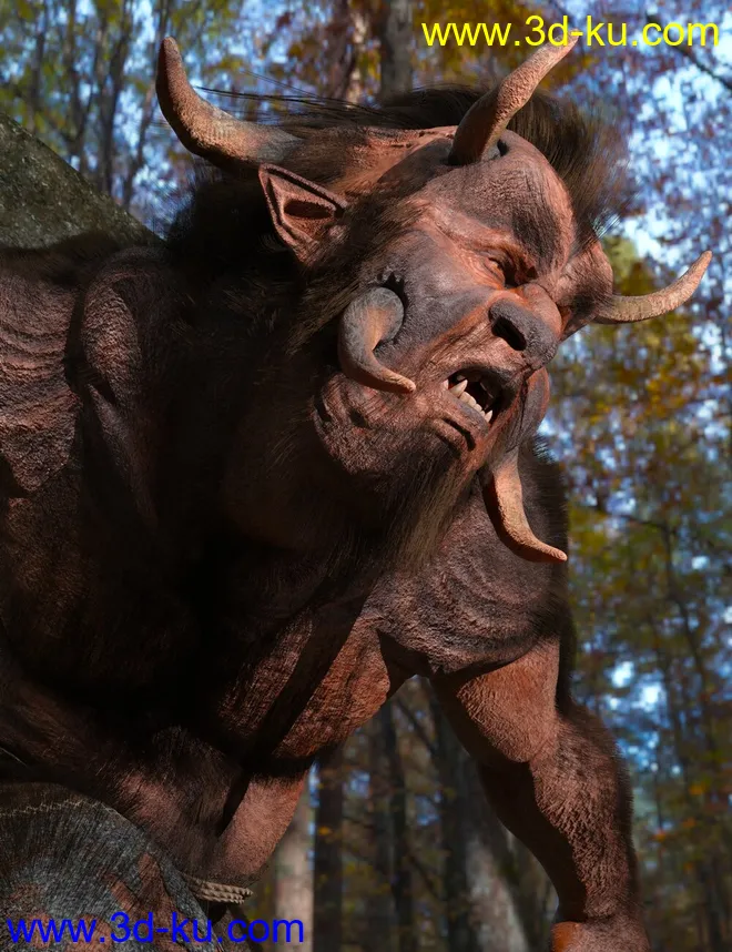 The Giant Hornjal HD for Genesis 8 Male模型的图片6