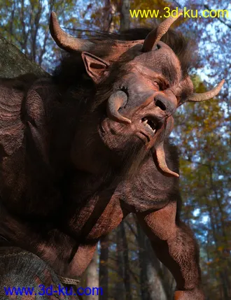 3D打印模型The Giant Hornjal HD for Genesis 8 Male的图片