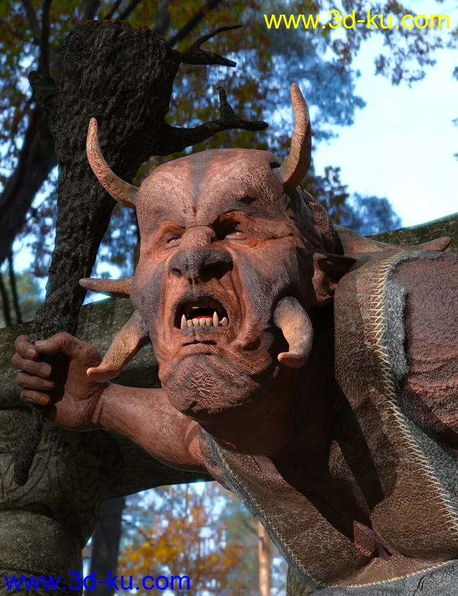 The Giant Hornjal HD for Genesis 8 Male模型的图片7