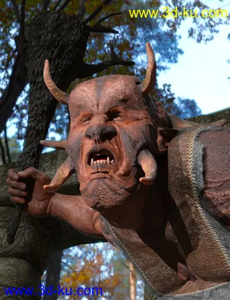 3D打印模型The Giant Hornjal HD for Genesis 8 Male的图片