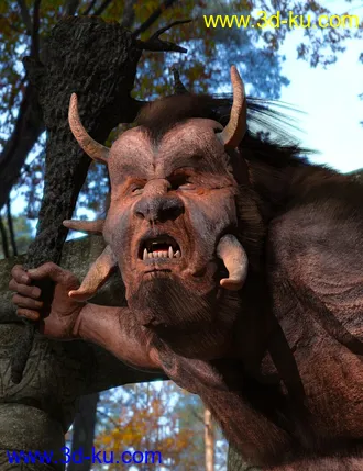 3D打印模型The Giant Hornjal HD for Genesis 8 Male的图片