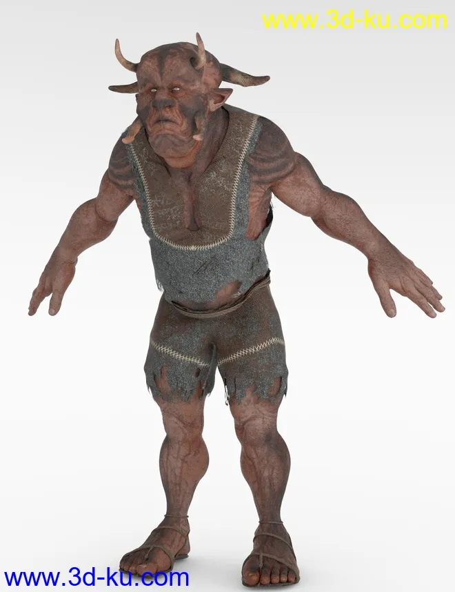 The Giant Hornjal HD for Genesis 8 Male模型的图片11