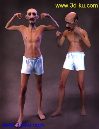 3D打印模型The Strange Man Characters and Hair Set for Genesis 8 Male的图片