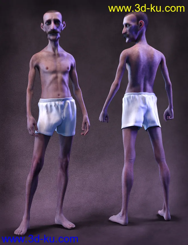 The Strange Man Characters and Hair Set for Genesis 8 Male模型的图片3