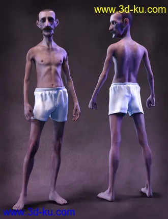 3D打印模型The Strange Man Characters and Hair Set for Genesis 8 Male的图片