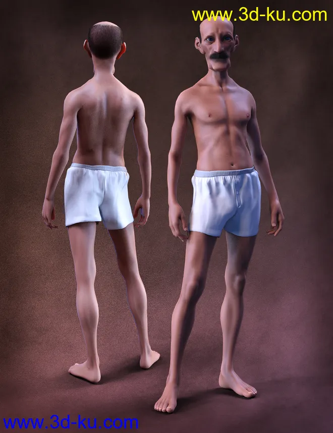 The Strange Man Characters and Hair Set for Genesis 8 Male模型的图片4