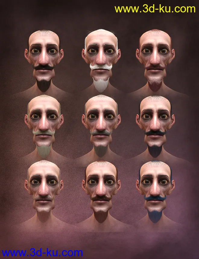 The Strange Man Characters and Hair Set for Genesis 8 Male模型的图片6