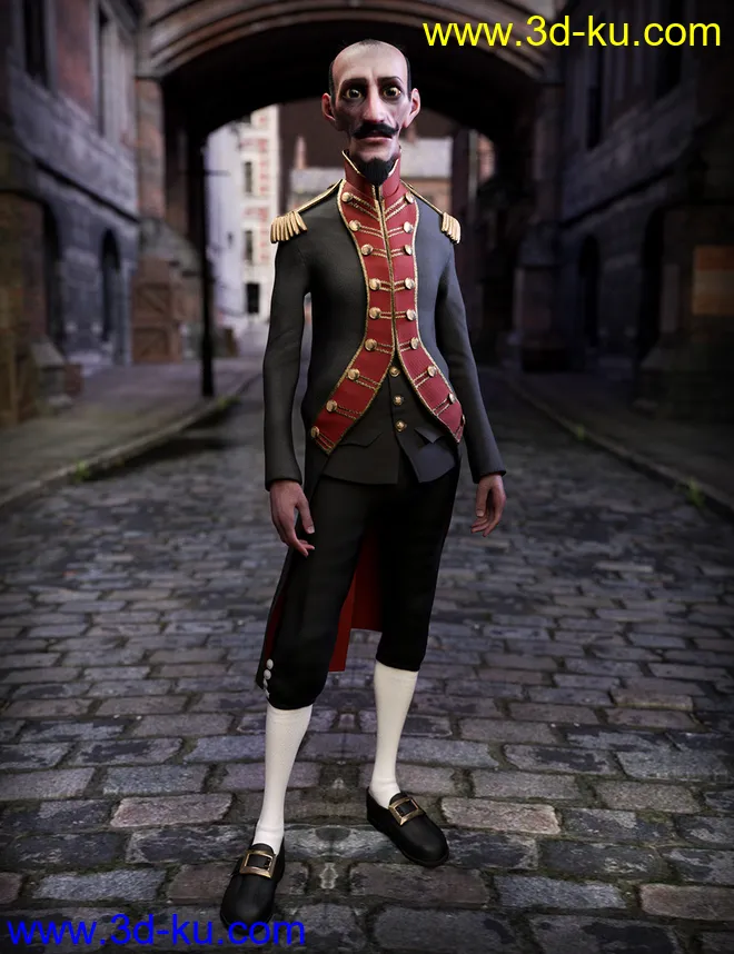 The Strange Man Characters and Hair Set for Genesis 8 Male模型的图片7