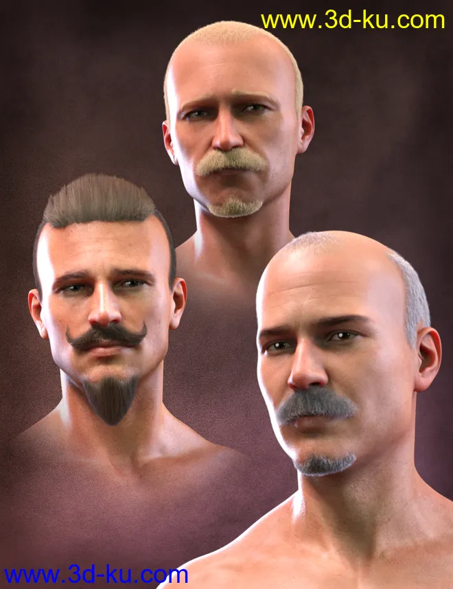 The Strange Man Characters and Hair Set for Genesis 8 Male模型的图片9