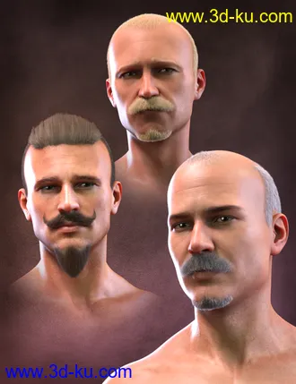 3D打印模型The Strange Man Characters and Hair Set for Genesis 8 Male的图片
