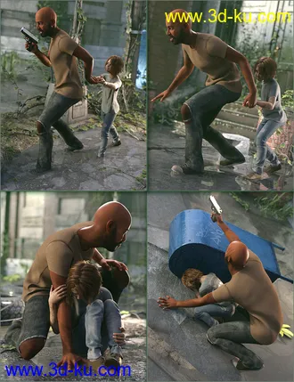 3D打印模型The Survivalists Poses for Genesis 8 Male and Heidi Character的图片
