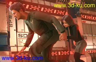 3D打印模型The Survivalists Poses for Genesis 8 Male and Heidi Character的图片