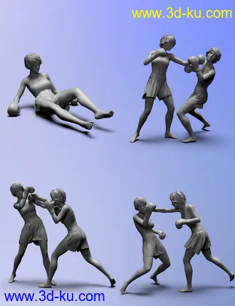 3D打印模型The Sweet Science Poses for Genesis 8的图片