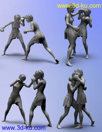 3D打印模型The Sweet Science Poses for Genesis 8的图片