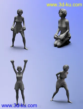 3D打印模型The Sweet Science Poses for Genesis 8的图片