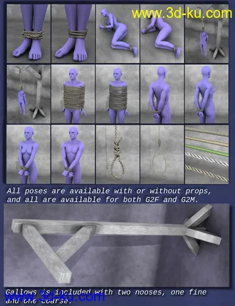 3D打印模型Tied Up! 2 For Genesis 2的图片