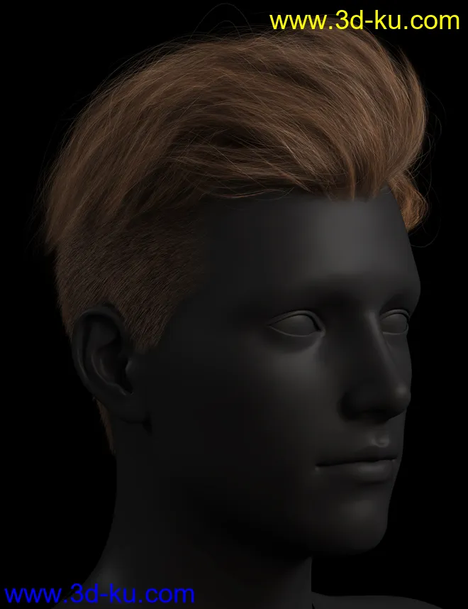 Tjark Short Hair for Genesis 8 and 8.1 Males模型的图片2