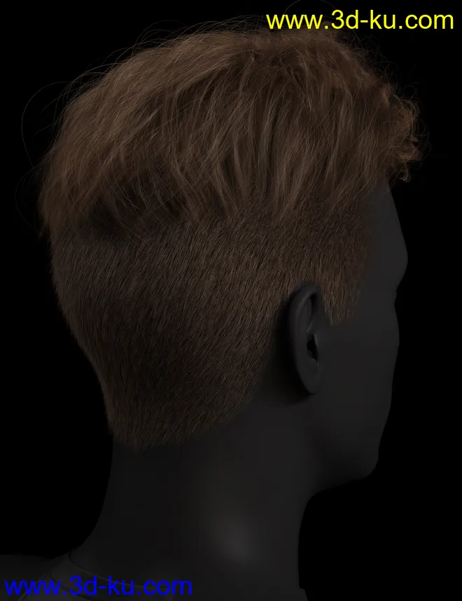 Tjark Short Hair for Genesis 8 and 8.1 Males模型的图片3