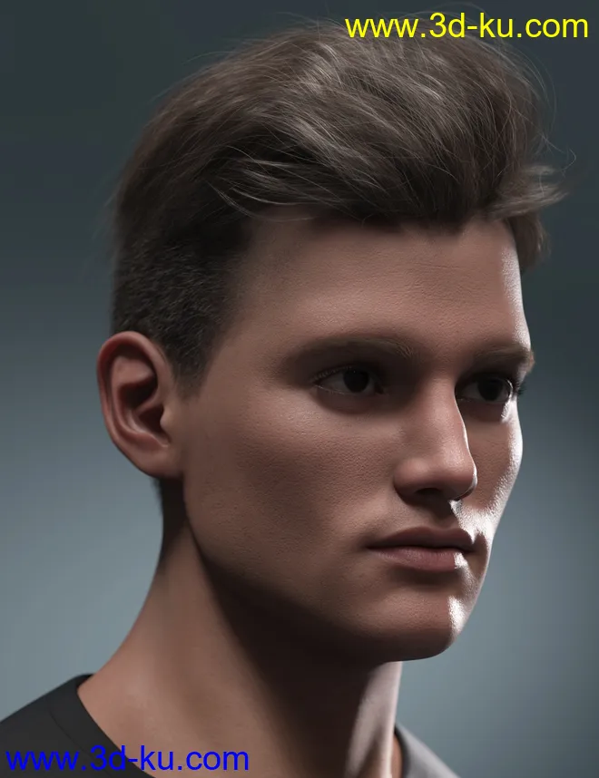 Tjark Short Hair for Genesis 8 and 8.1 Males模型的图片4