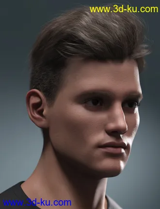3D打印模型Tjark Short Hair for Genesis 8 and 8.1 Males的图片