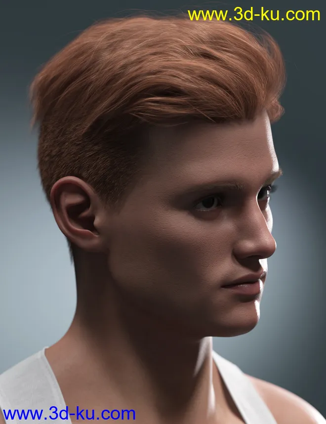 Tjark Short Hair for Genesis 8 and 8.1 Males模型的图片5