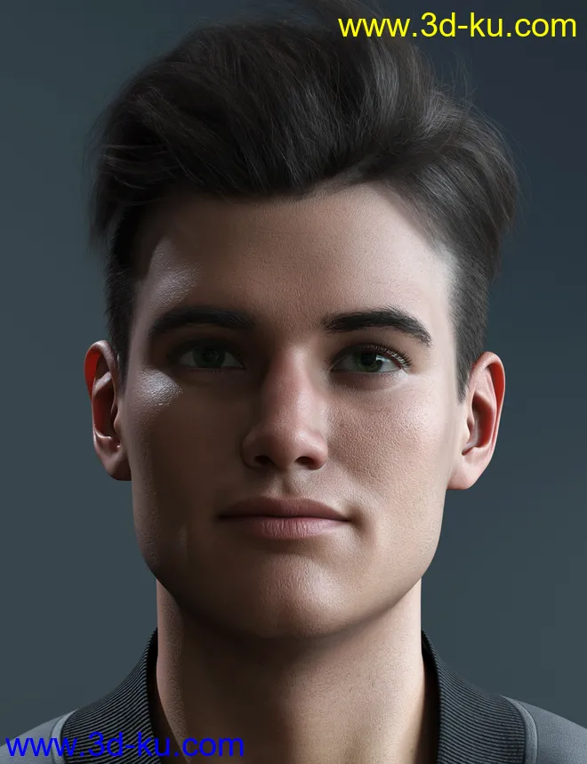 Tjark Short Hair for Genesis 8 and 8.1 Males模型的图片7