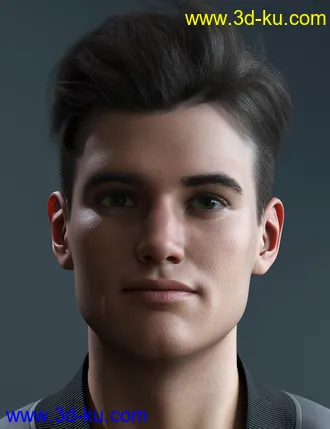 3D打印模型Tjark Short Hair for Genesis 8 and 8.1 Males的图片