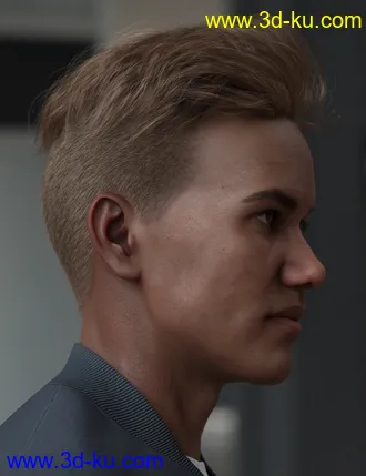 3D打印模型Tjark Short Hair for Genesis 8 and 8.1 Males的图片