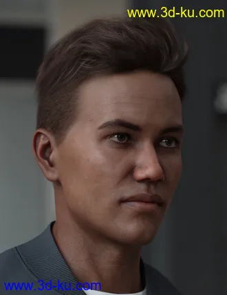 3D打印模型Tjark Short Hair for Genesis 8 and 8.1 Males的图片