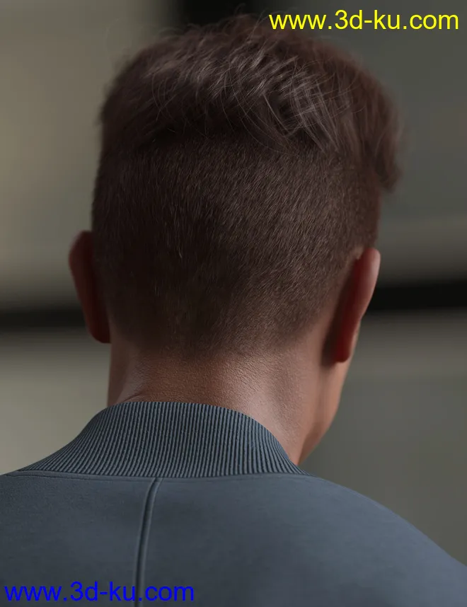 Tjark Short Hair for Genesis 8 and 8.1 Males模型的图片12